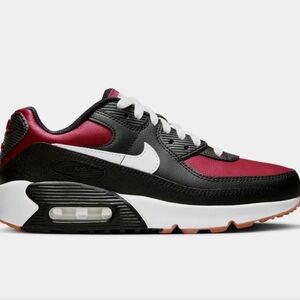 Nike Kids Air Max 90 Black and Red Sneakers